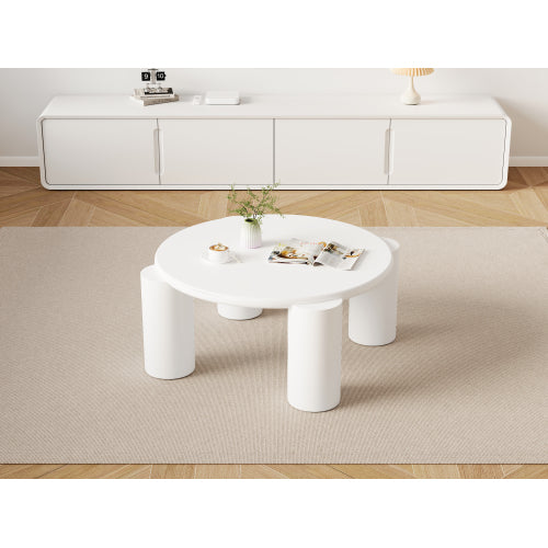 Moderner Couchtisch in Weiss – klar & ruhig