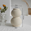 Nordische Keramikvase in organischer Form – matte Dekovase für Trockenblumen & modernes Interior