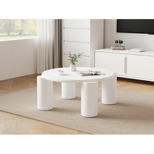 Moderner Couchtisch in Weiss – klar & ruhig