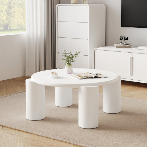 Moderner Couchtisch in Weiss – klar & ruhig