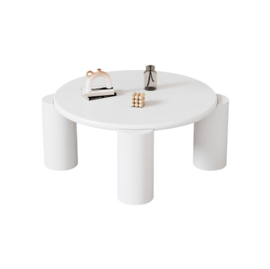 Moderner Couchtisch in Weiss – klar & ruhig