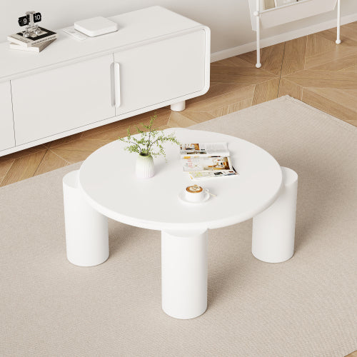 Moderner Couchtisch in Weiss – klar & ruhig
