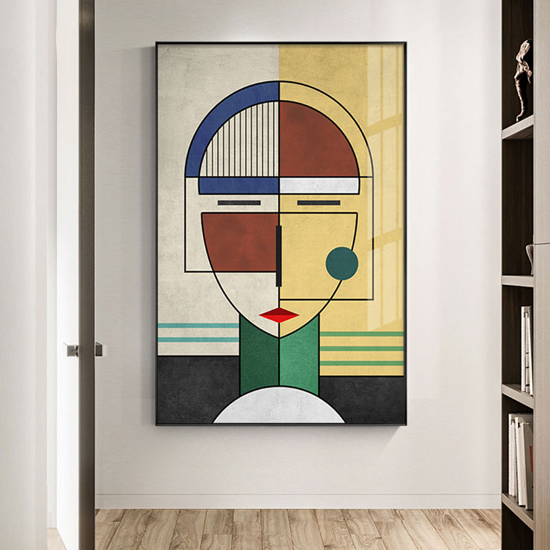 Modernes abstraktes Wandbild – Geometrische Kunst im nordischen Stil