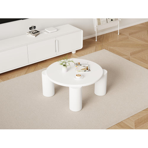 Moderner Couchtisch in Weiss – klar & ruhig