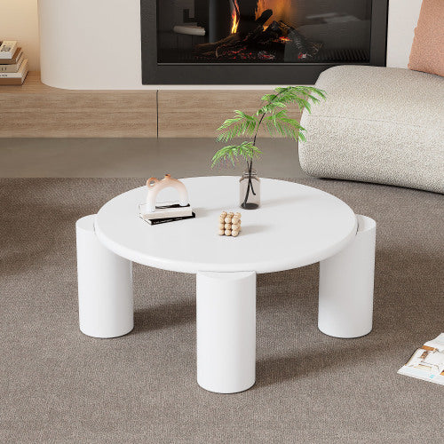 Moderner Couchtisch in Weiss – klar & ruhig